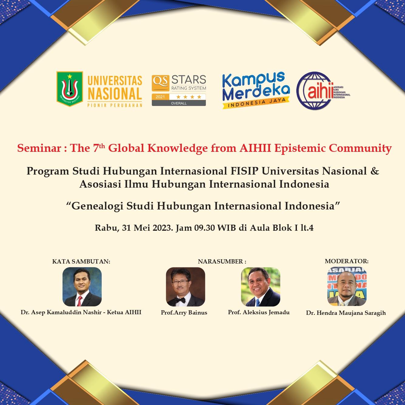Seminar: The 7th Global Knowledge from AIHII Epistemic Community